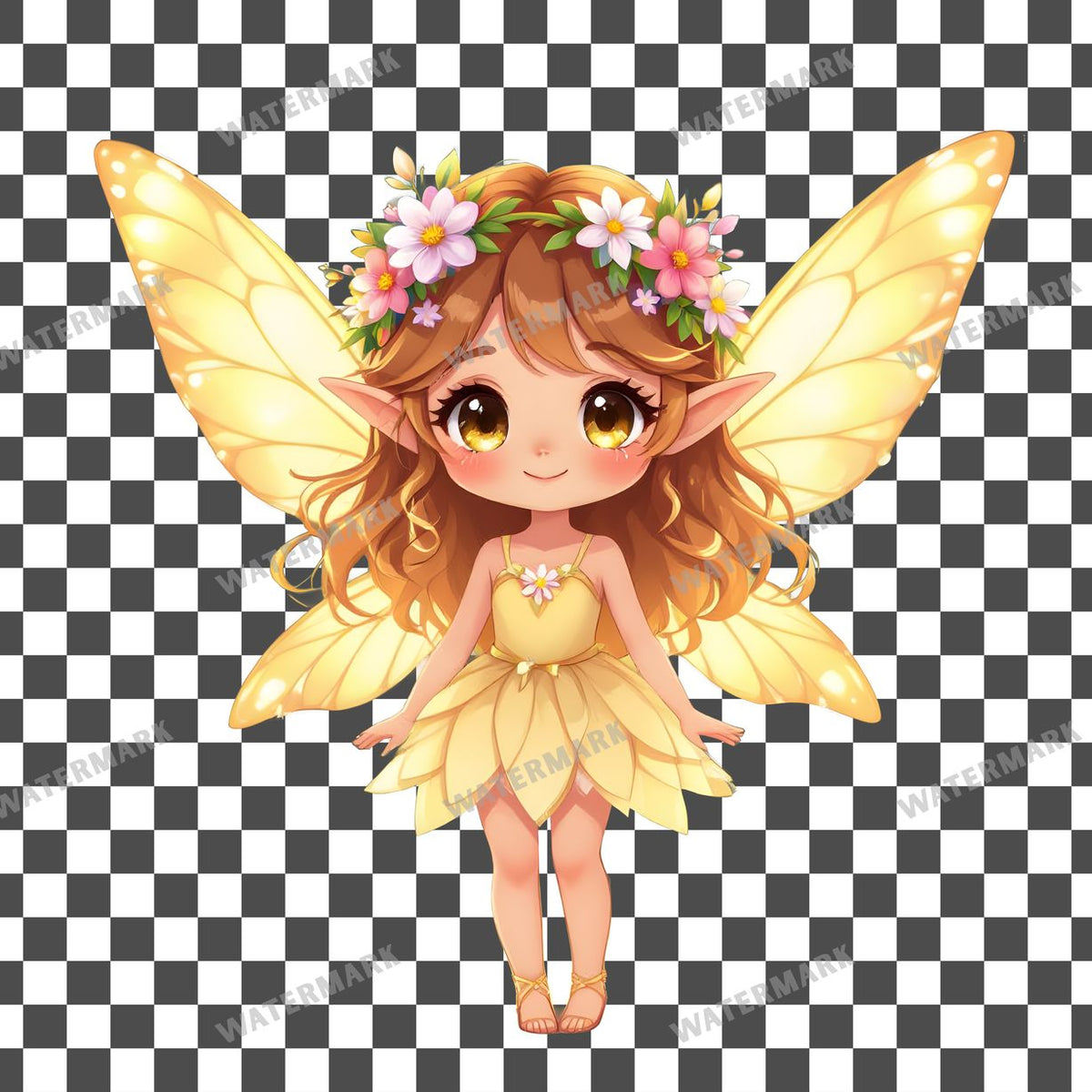 Chibi Summer Fairy Clipart Pngs