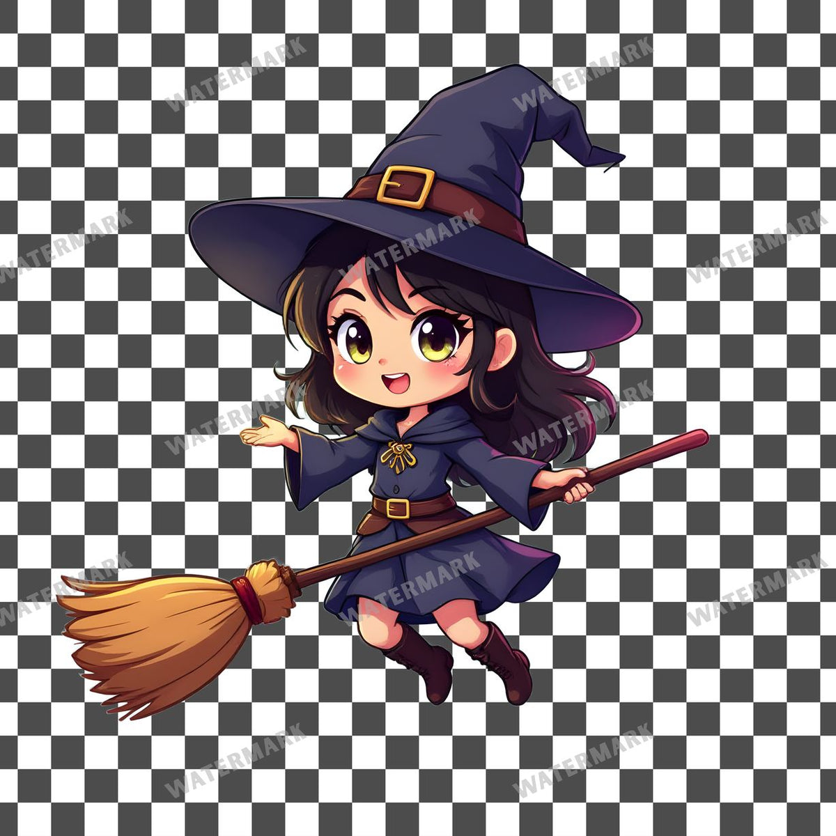 Chibi Witch Clipart Pngs