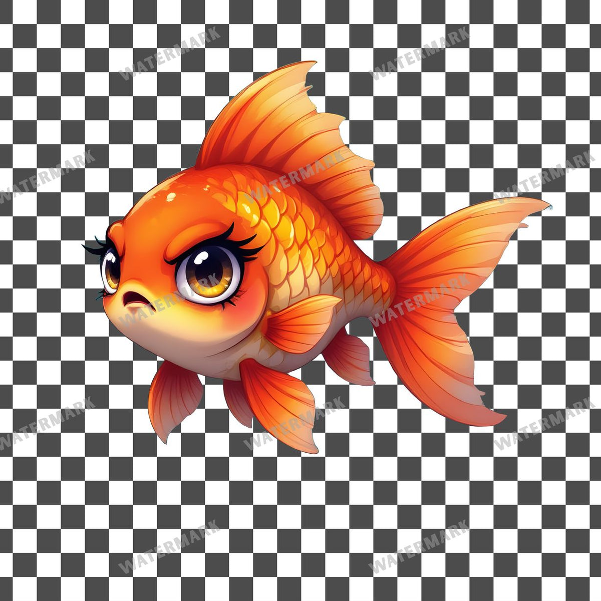 Chibi Zombie Goldfish Clipart Pngs