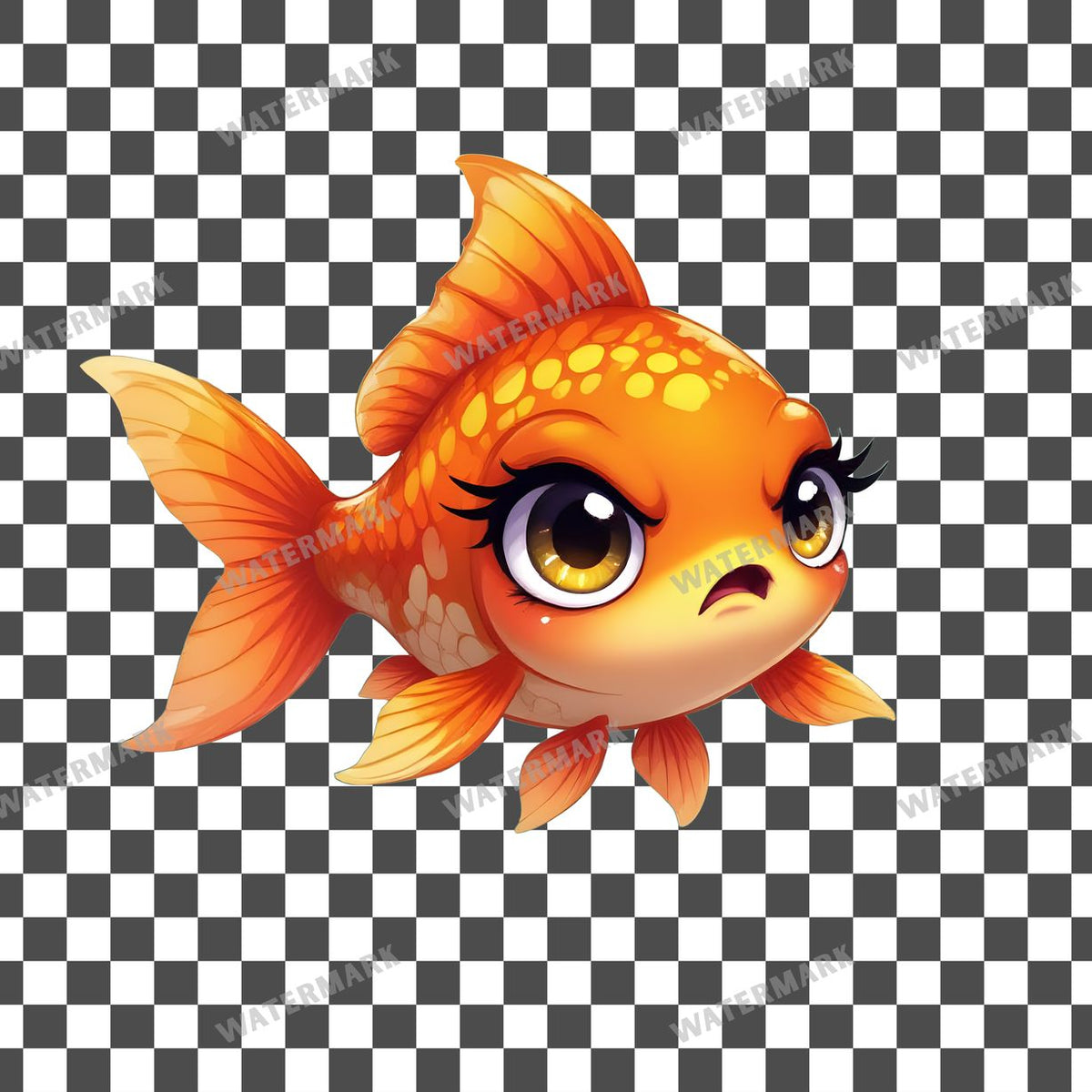 Chibi Zombie Goldfish Clipart Pngs