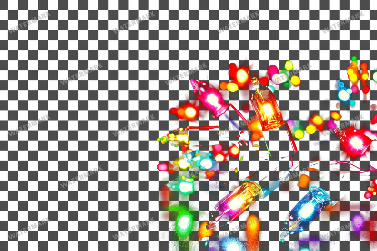 Christmas Lights Transparent Overlay Pngs