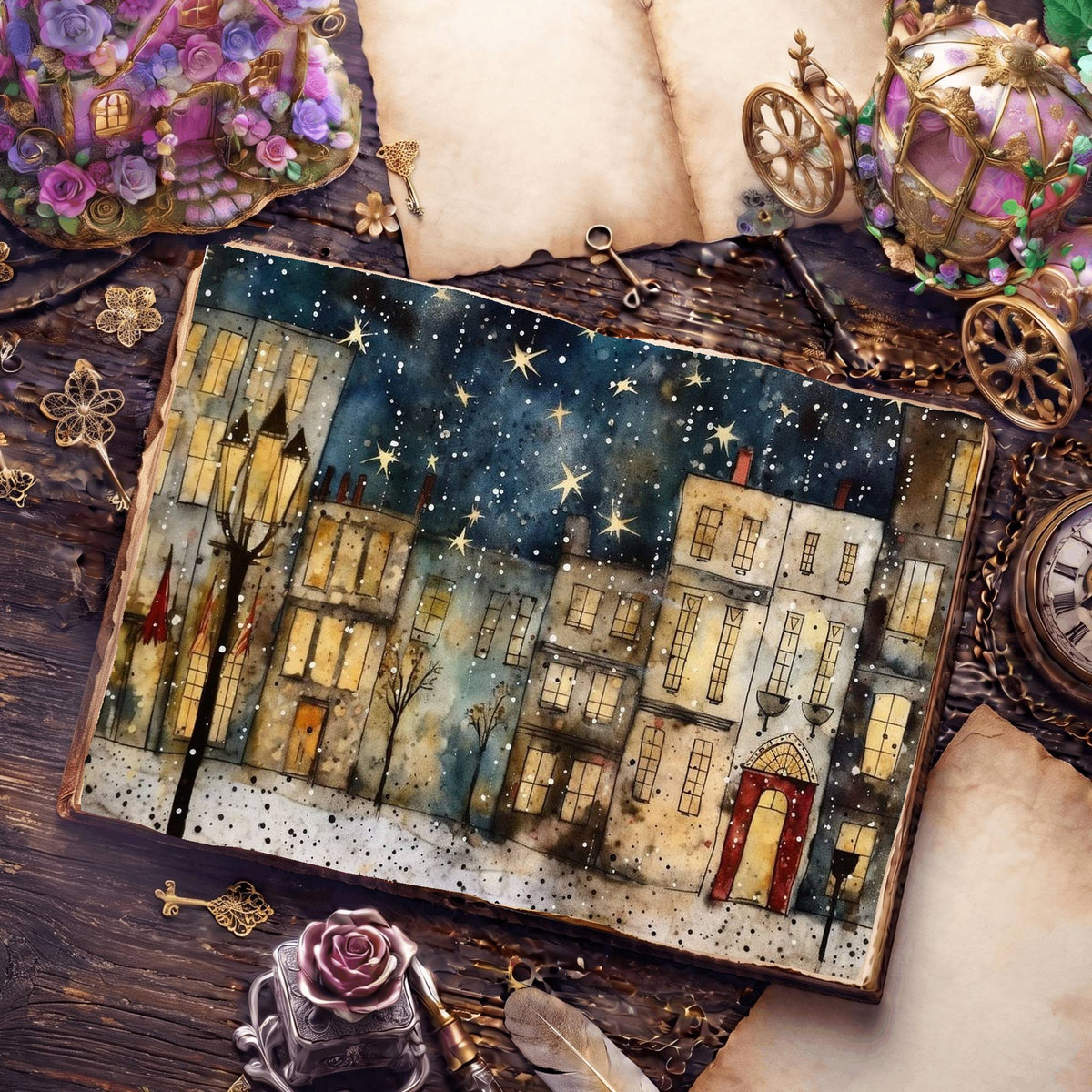 Christmas Street Digital Papers