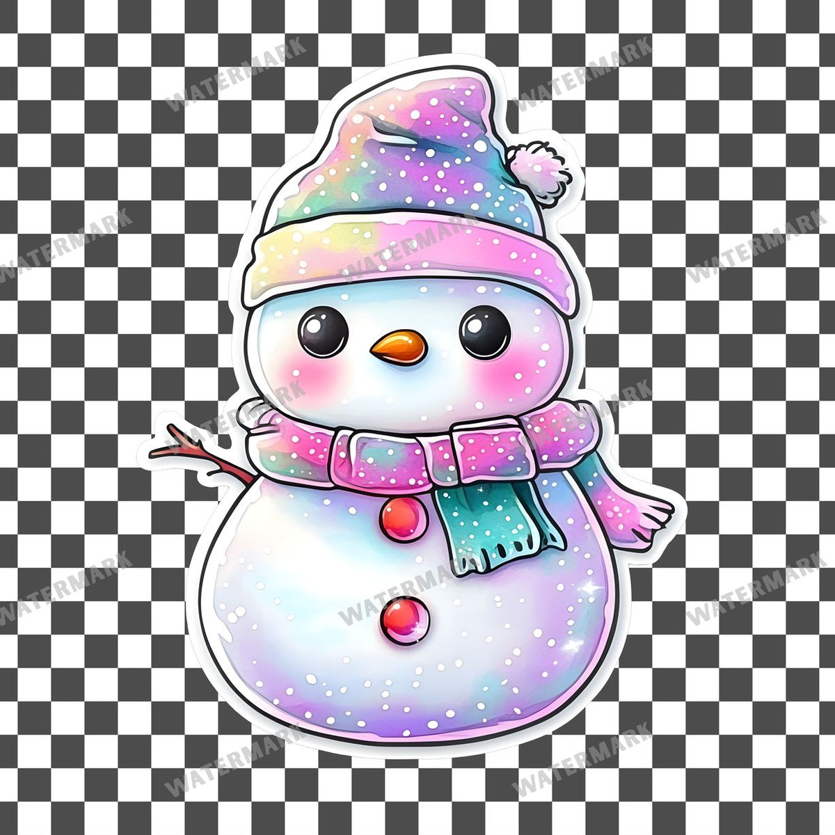 Christmas Kawaii Style Clipart Pngs