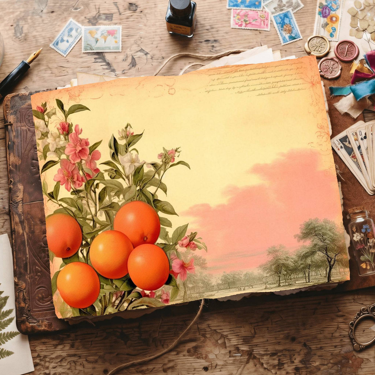 Citrus Fruit Digital Papers