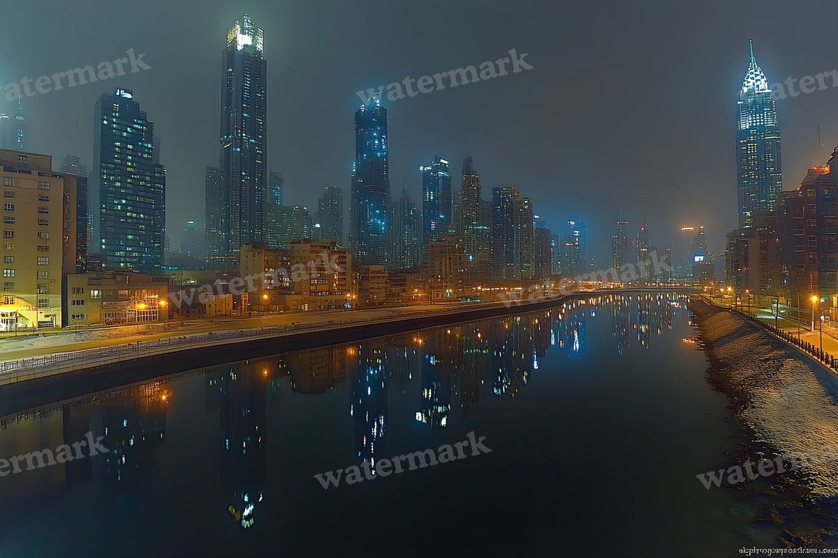 City Lightskyline Night Backdrop Images