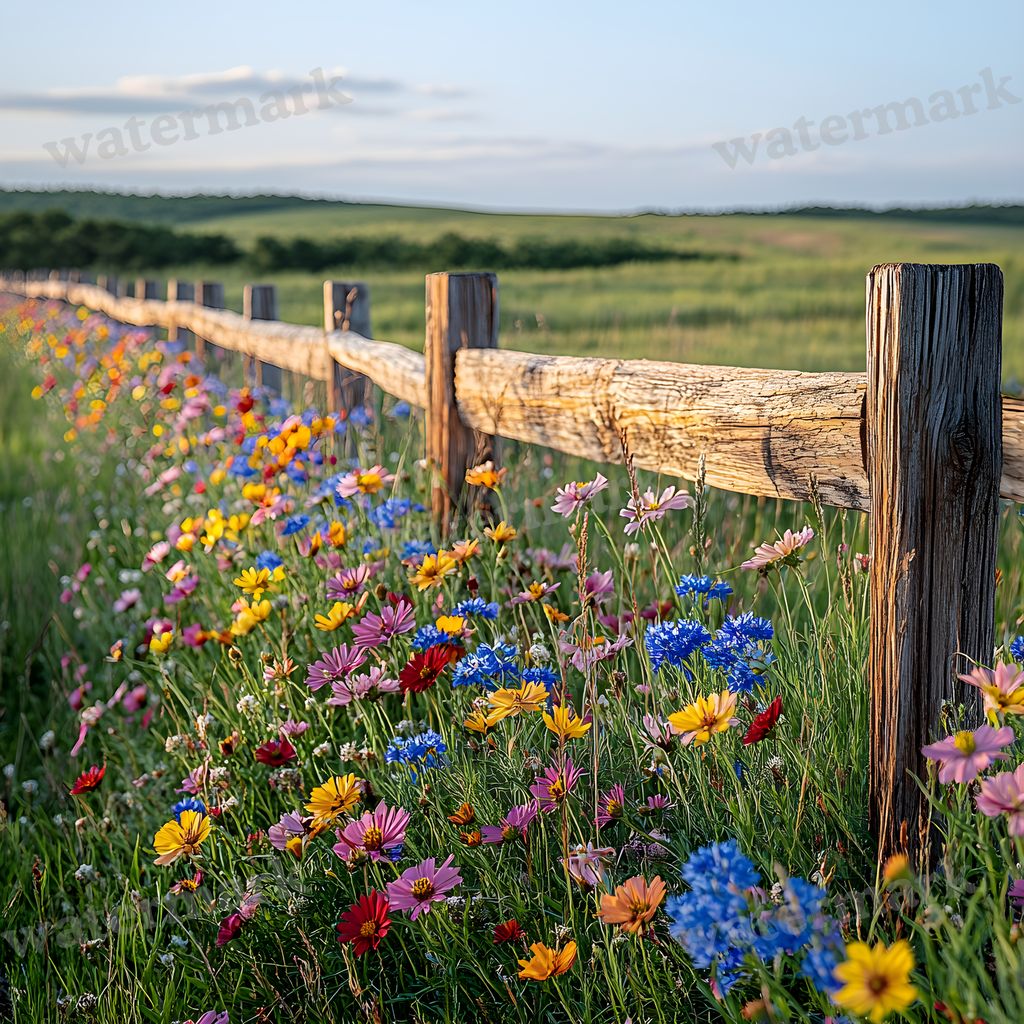 Classic Fence Line Backdrop Images