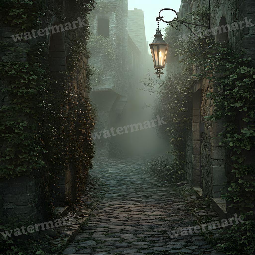 Cobblestone Alleyway Backdrop Images