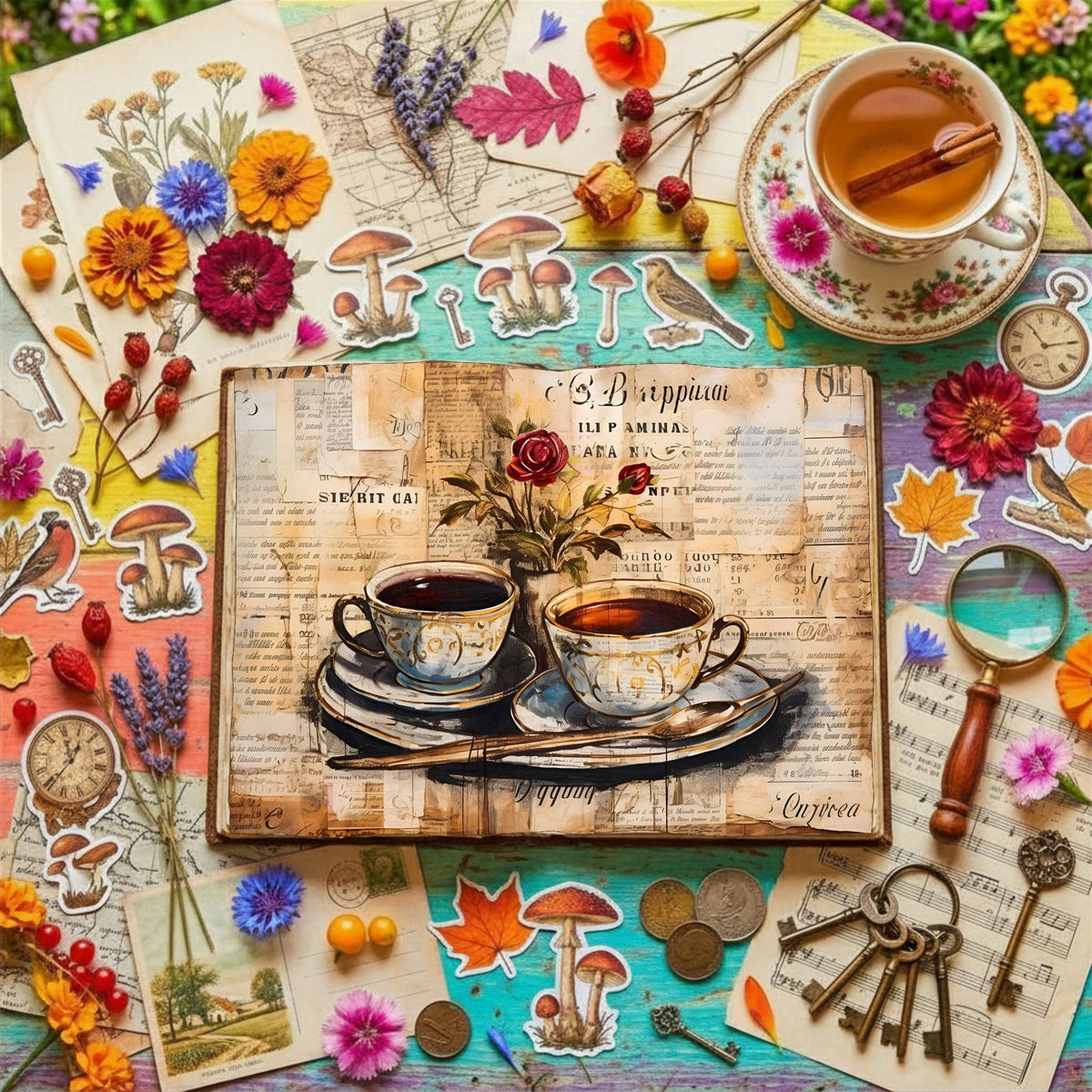 Coffee Cups Digital Papers