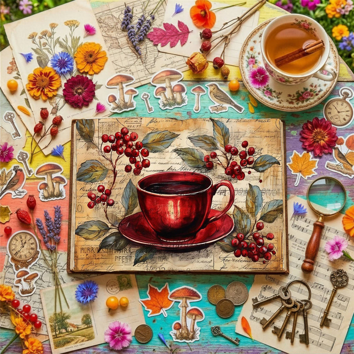 Coffee Cups Digital Papers