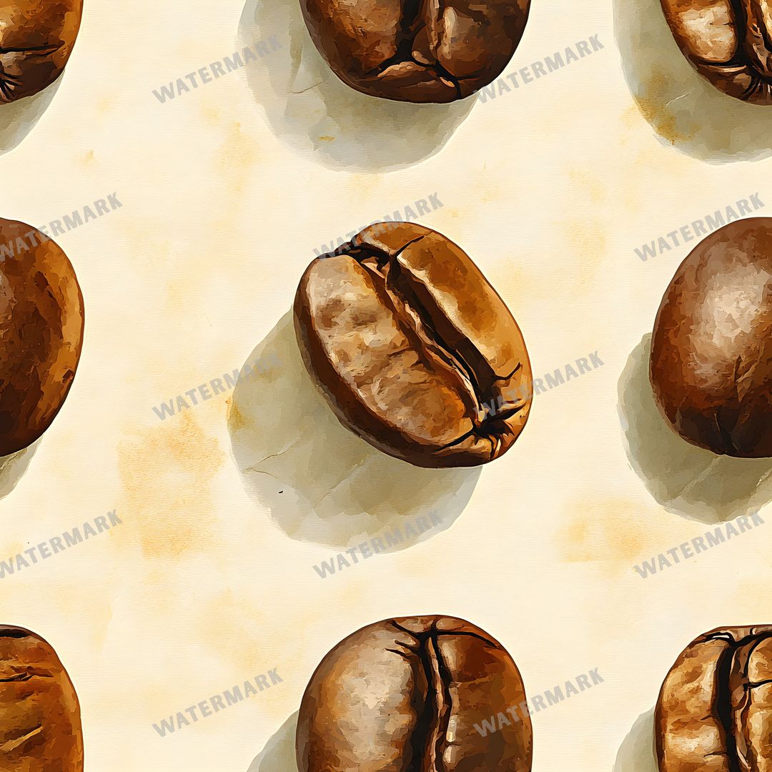 Coffee seamless pattern digital paper, repeating design 4