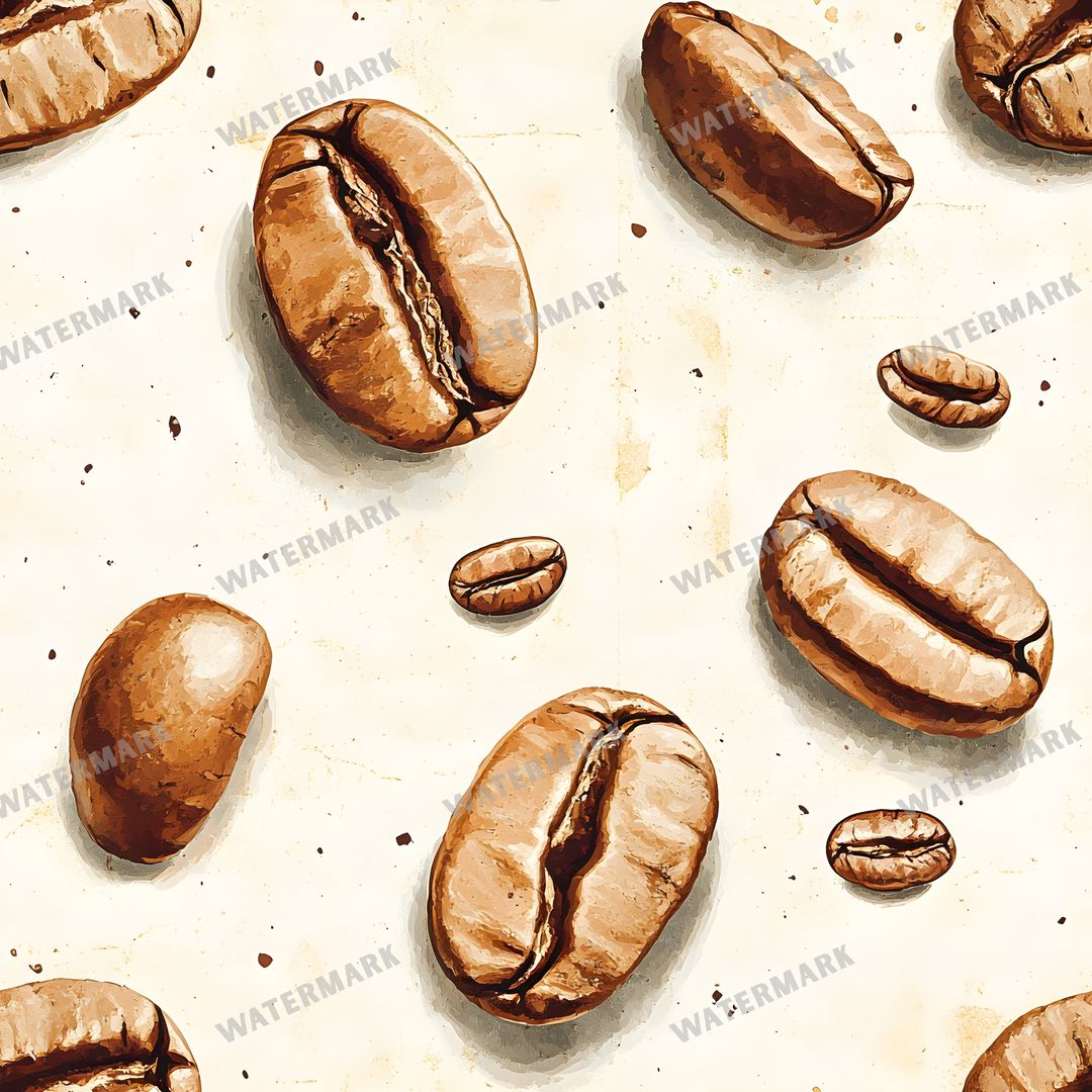 Coffee seamless pattern digital paper, repeating design 4