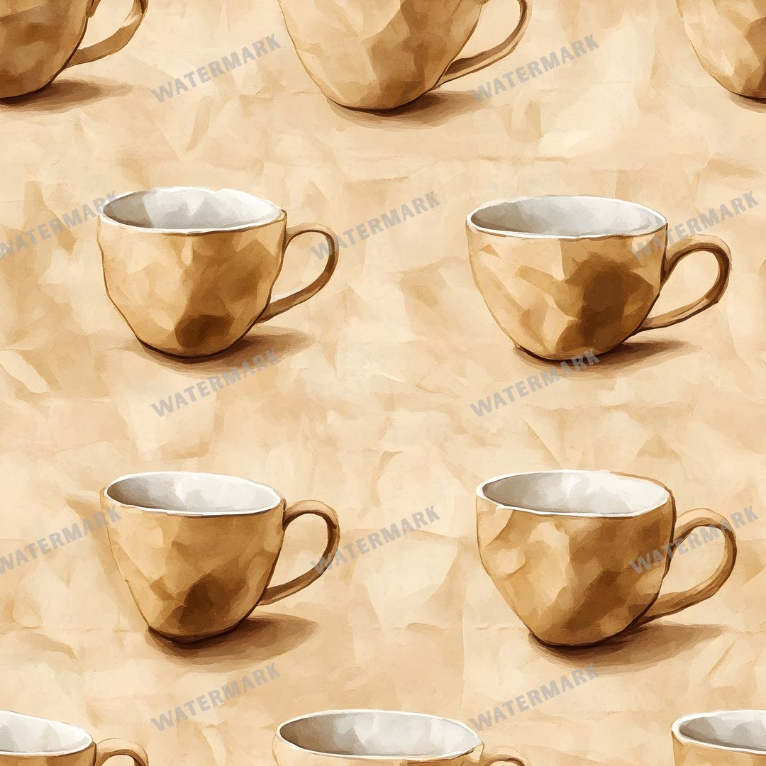 Coffee seamless pattern digital paper, repeating design 4