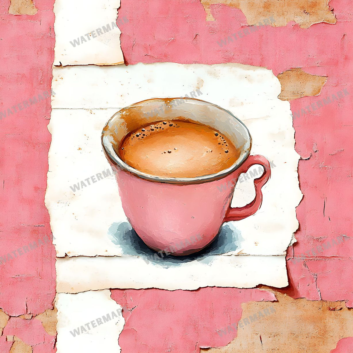 Coffee seamless pattern digital paper, repeating design 4