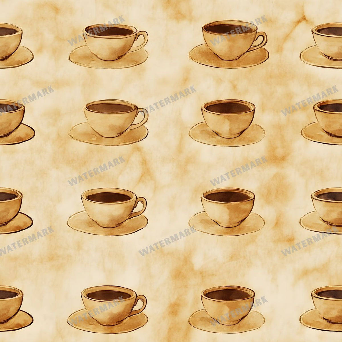 Coffee seamless pattern digital paper, repeating design 4