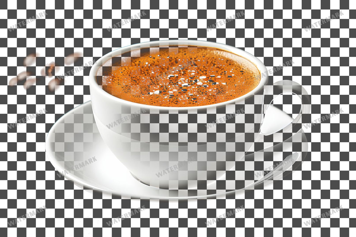 Coffee PNG overlay on a transparent checkered background, preview 4