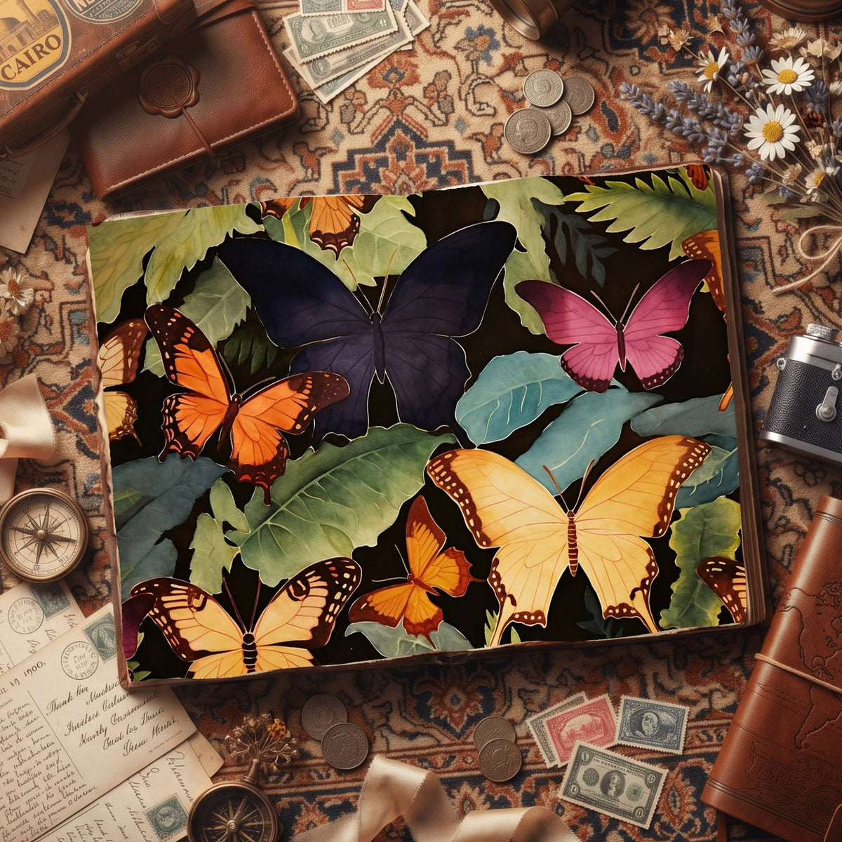 Colorful Butterflies Digital Papers