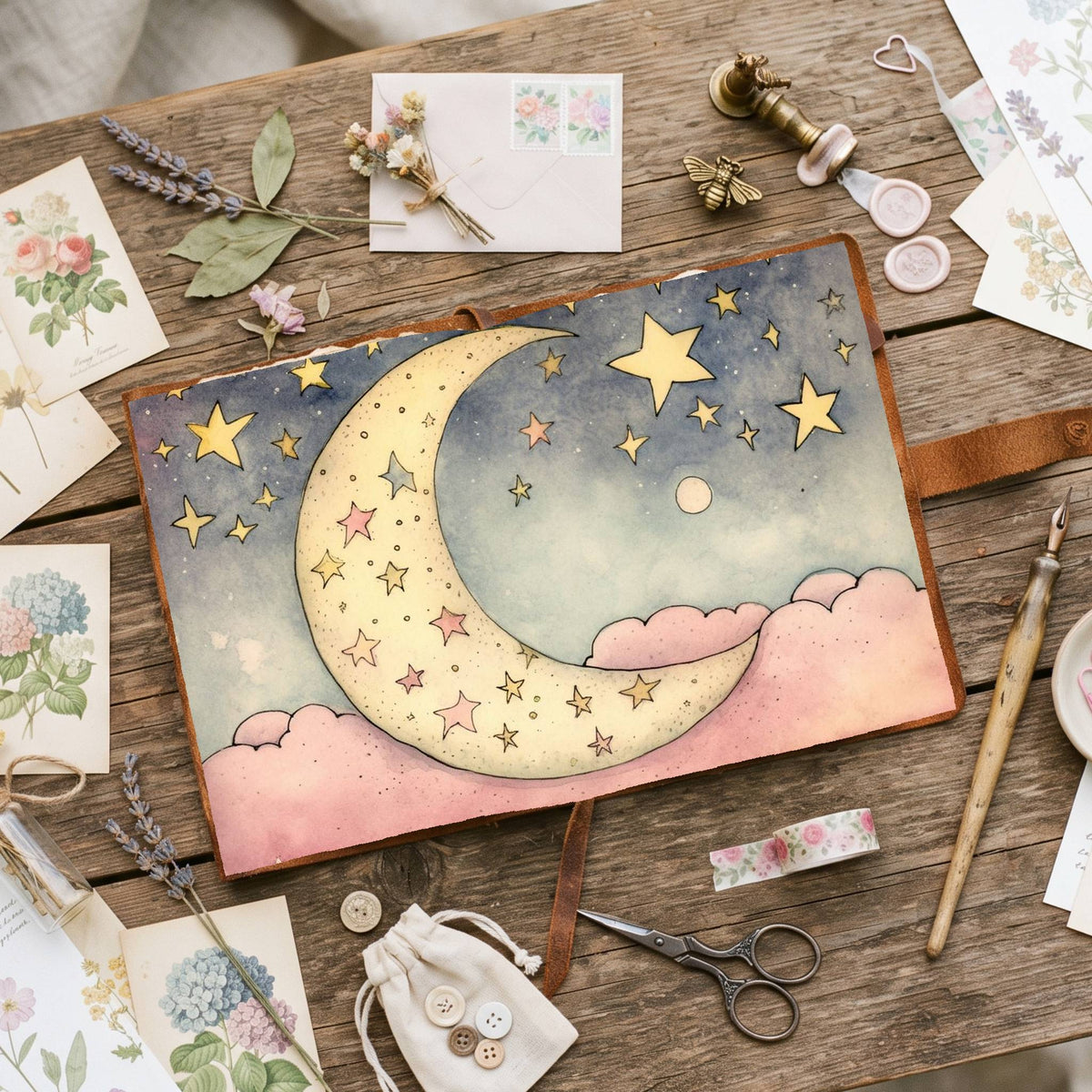 Colourful Pastel Celestial Digital Papers