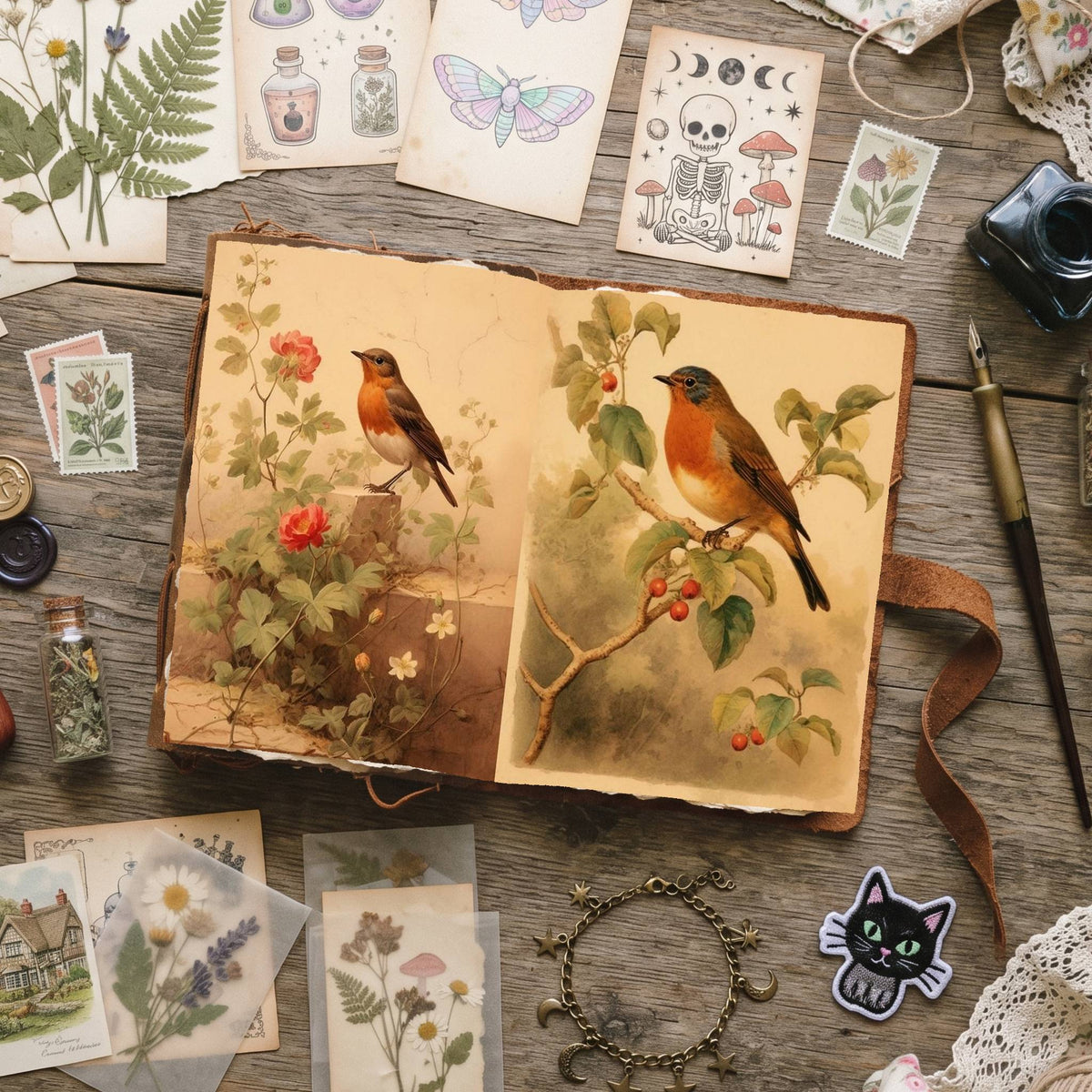 Countryside Birds Digital Papers