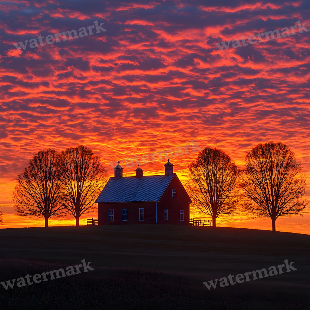 Countryside Silhouette Backdrop Images