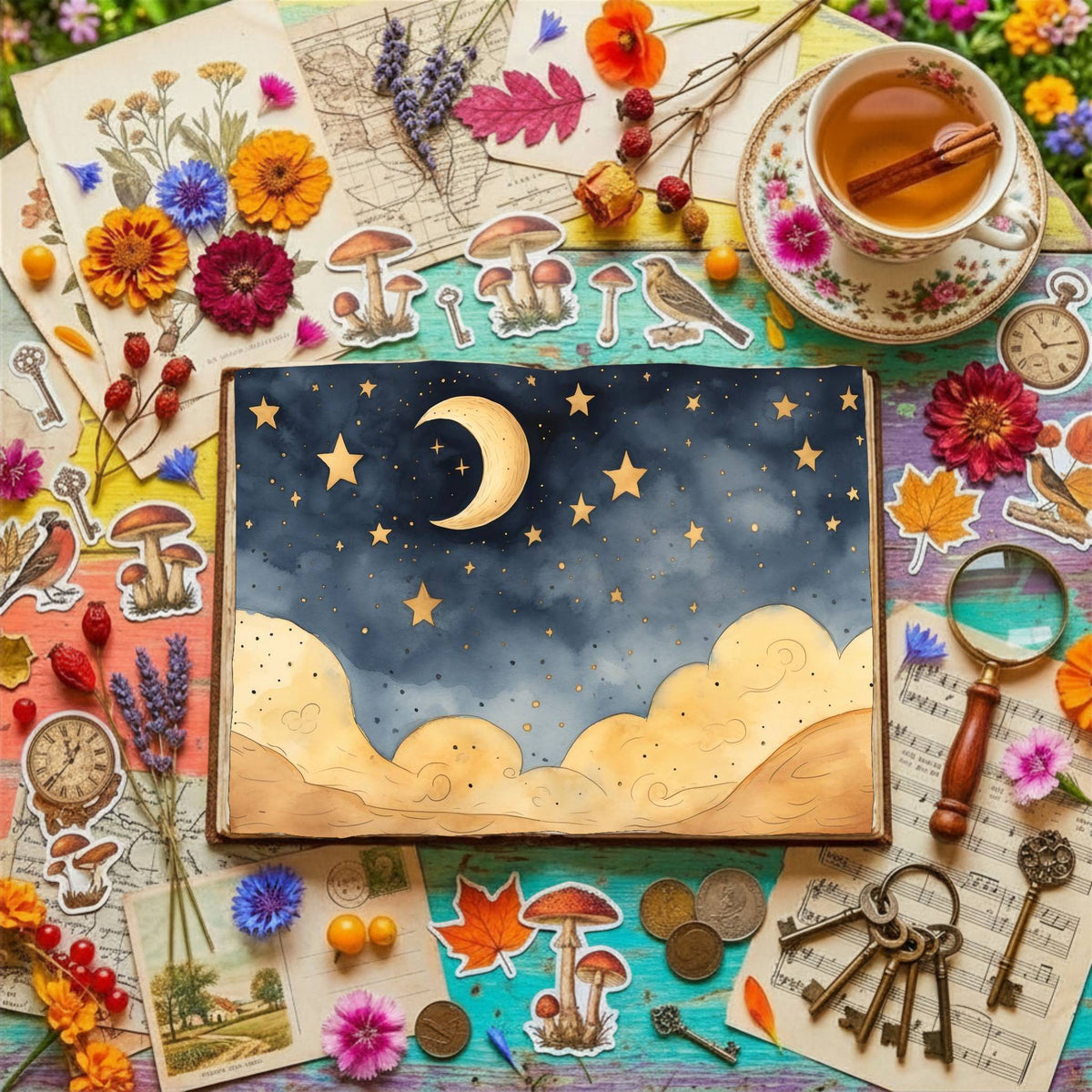 Crescent Moon Digital Papers