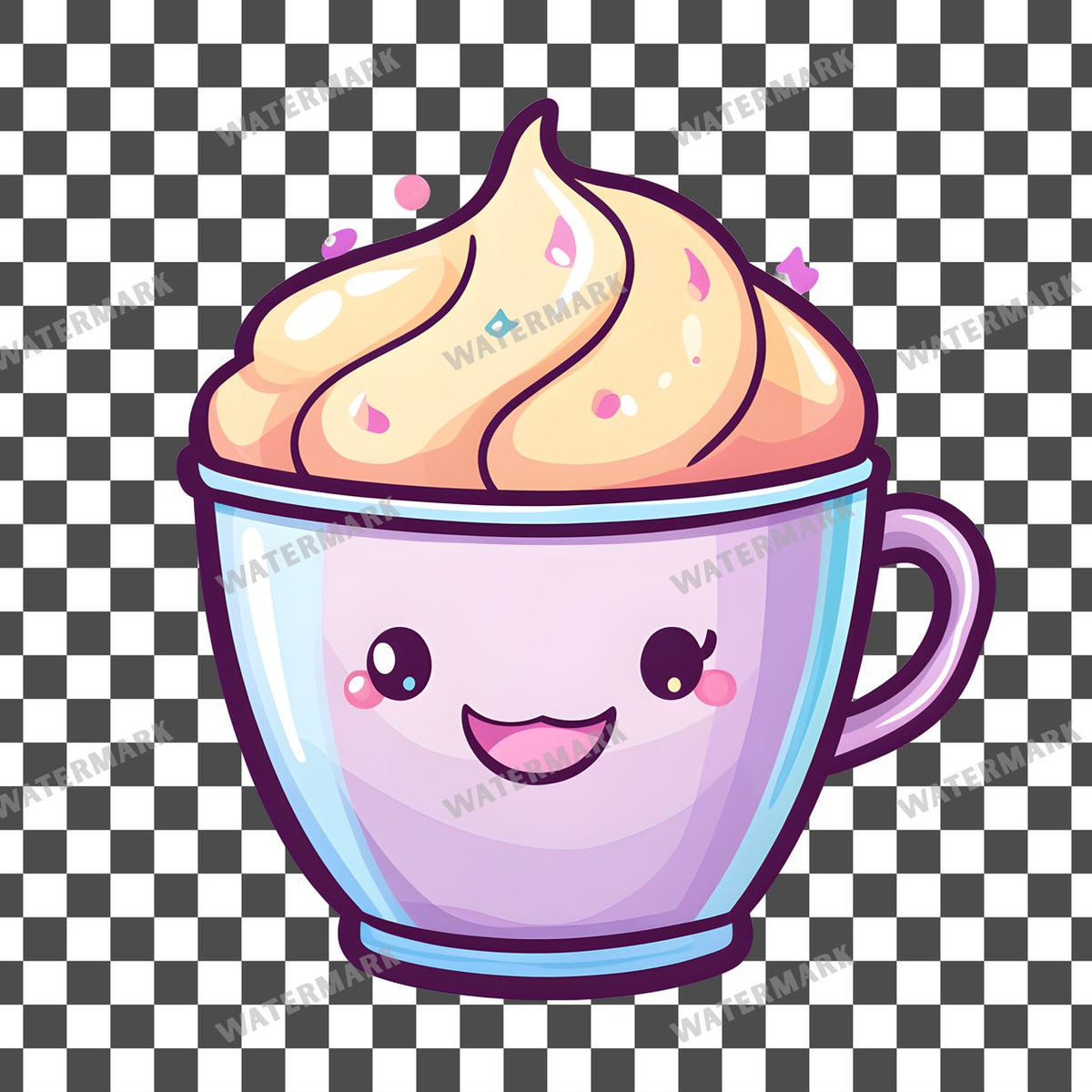 Cup Kawaii Style Clipart Pngs
