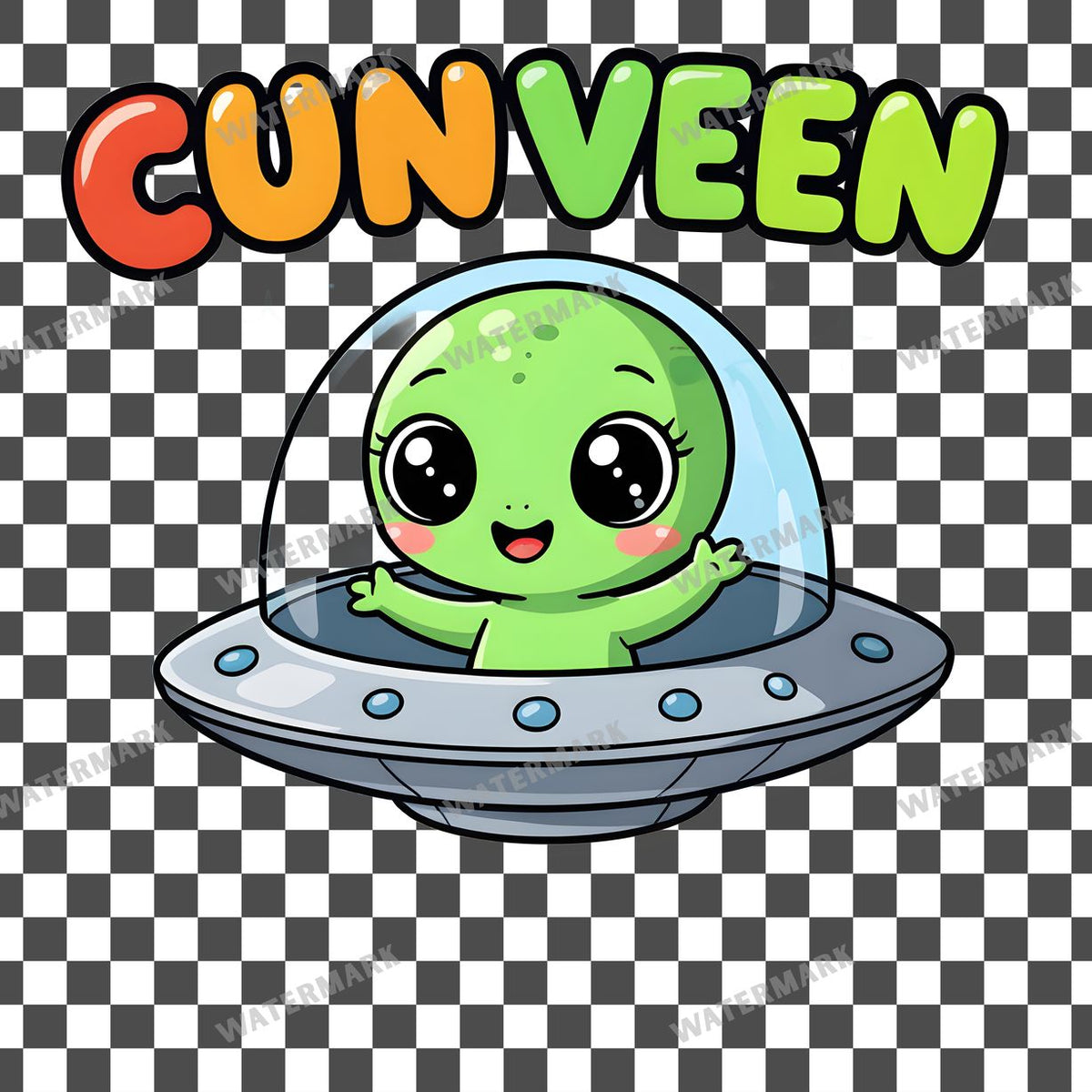 Cute Chibi Alien Clipart Pngs