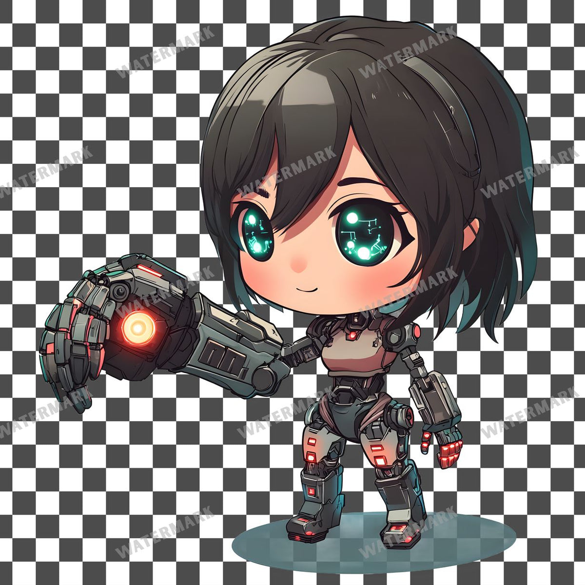 Cyborg Girl Clipart Pngs