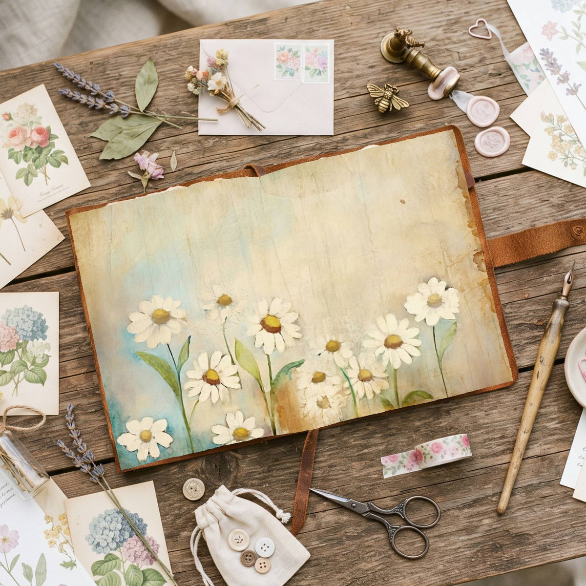 Daisy Flowers Digital Papers