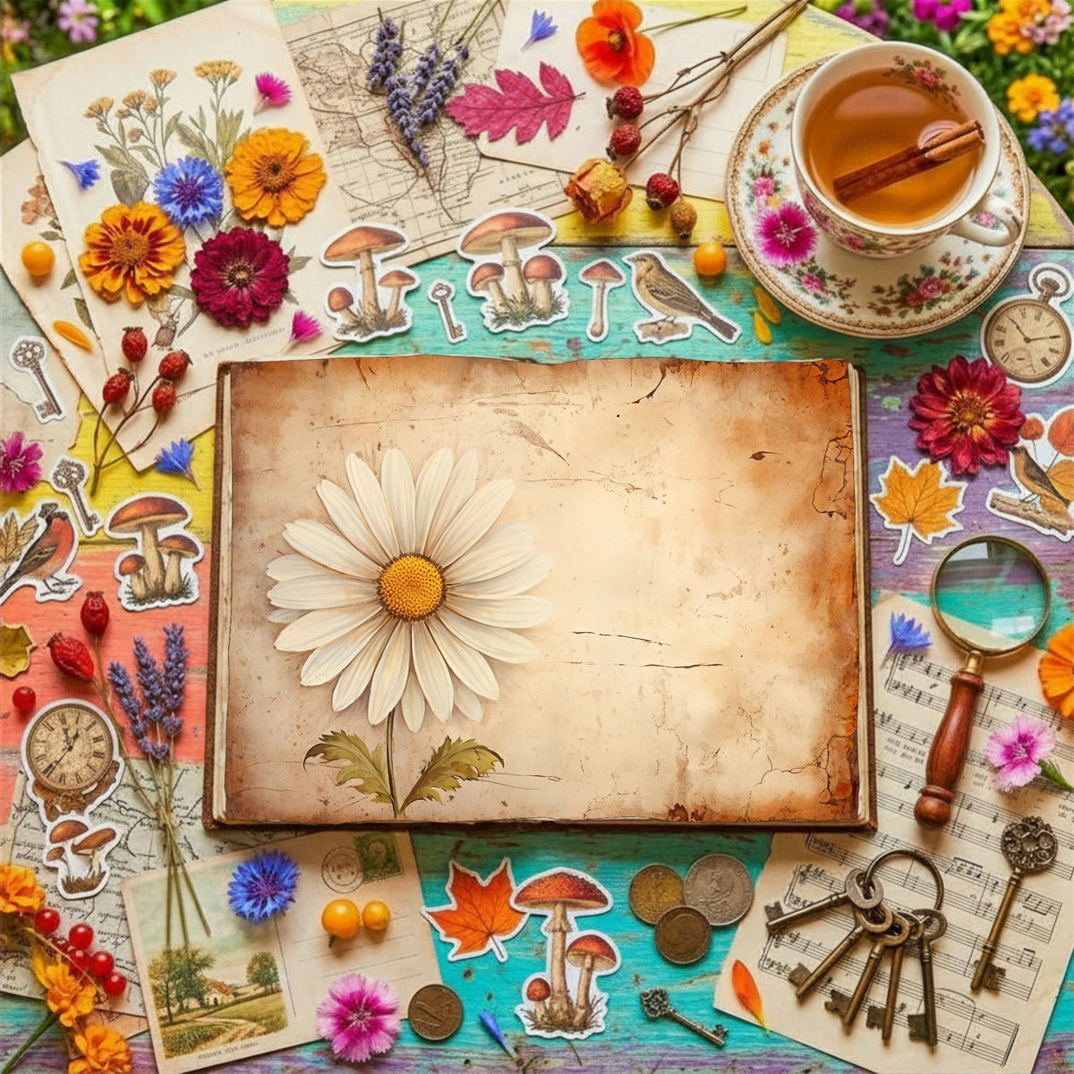Daisy Flowers Digital Papers