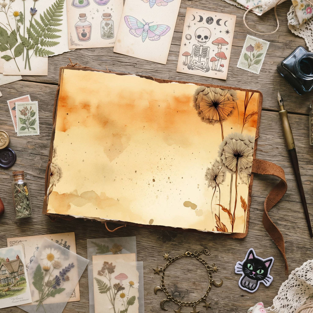 Dandelions Digital Papers