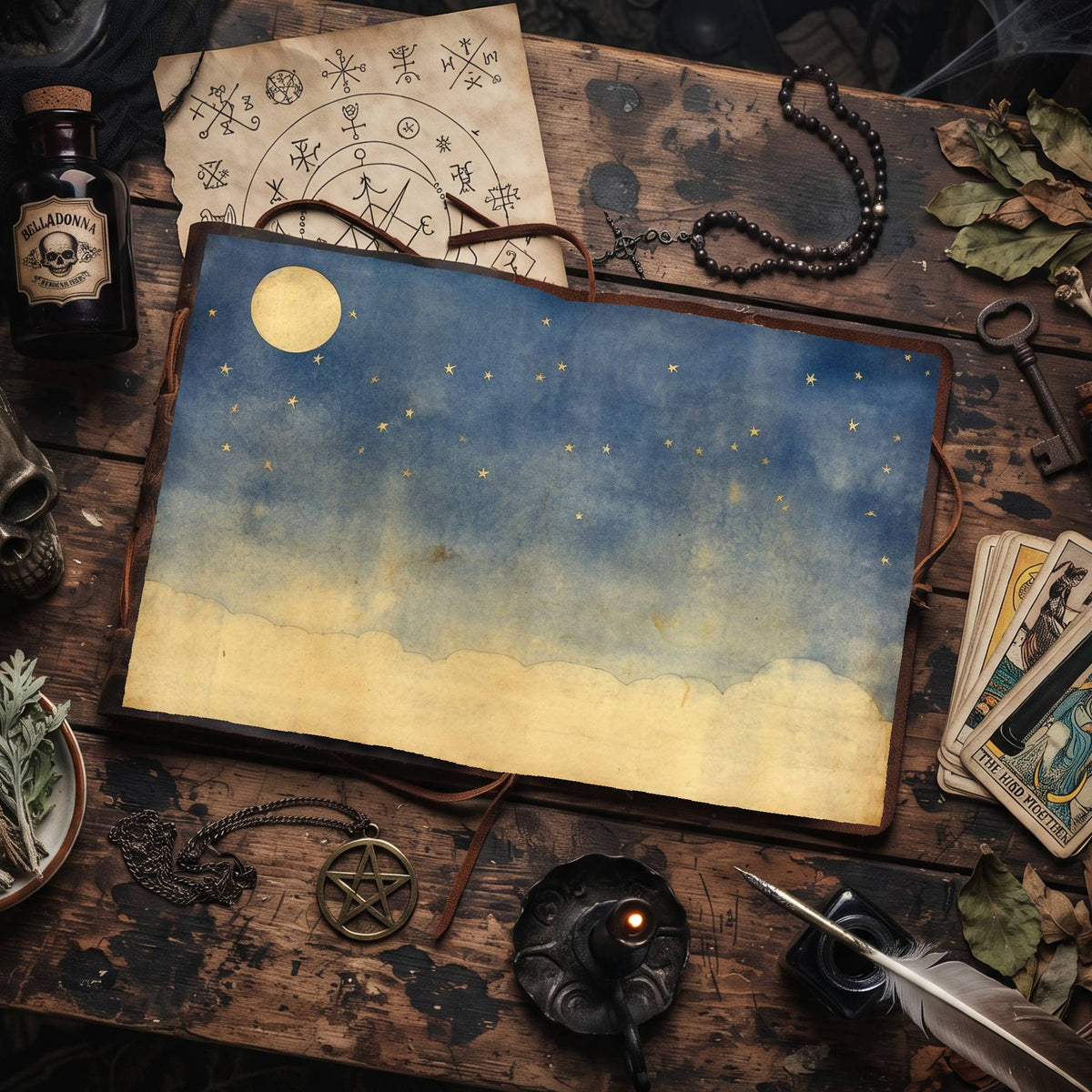 Dark Night Moon Digital Papers