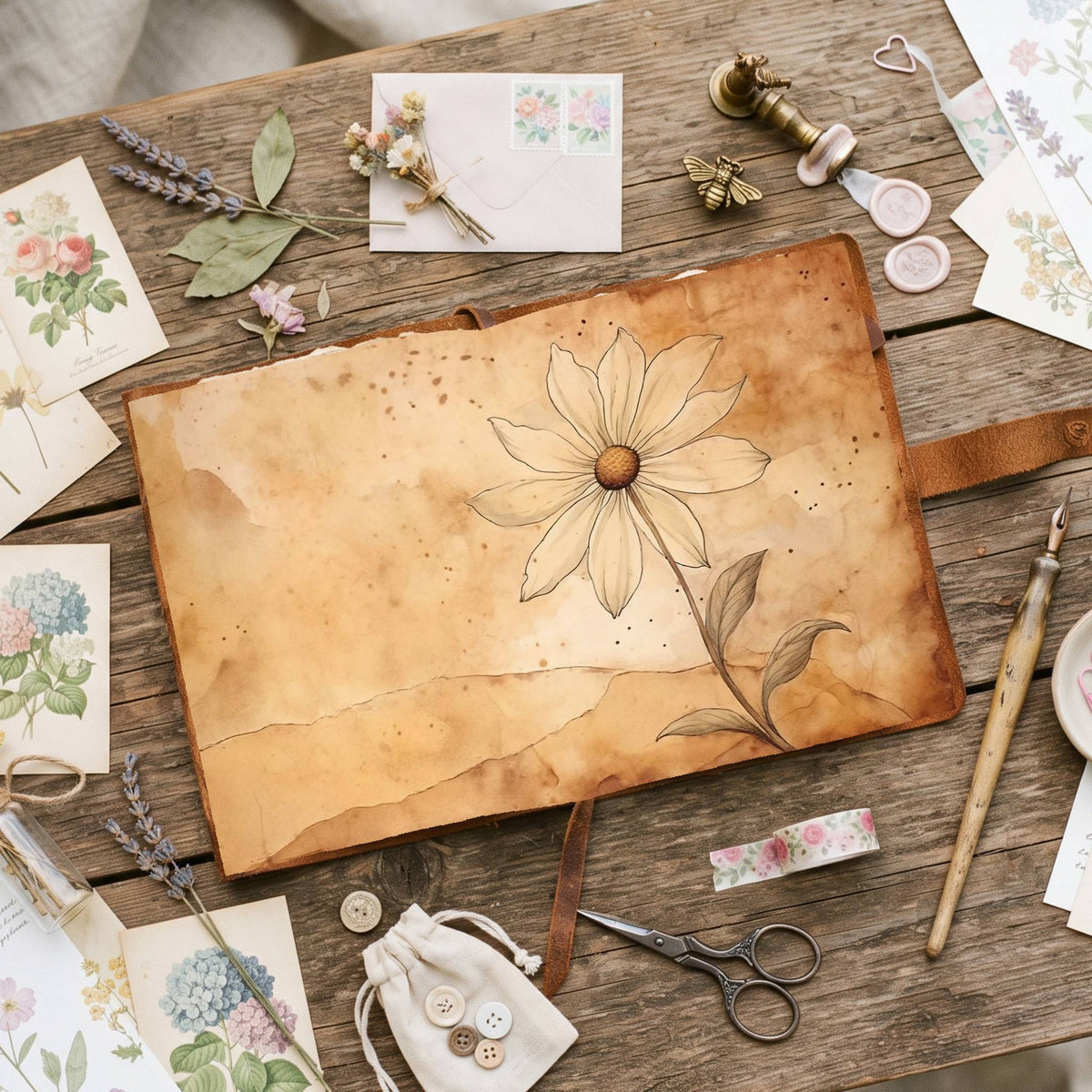 Decaying Daisy Digital Papers