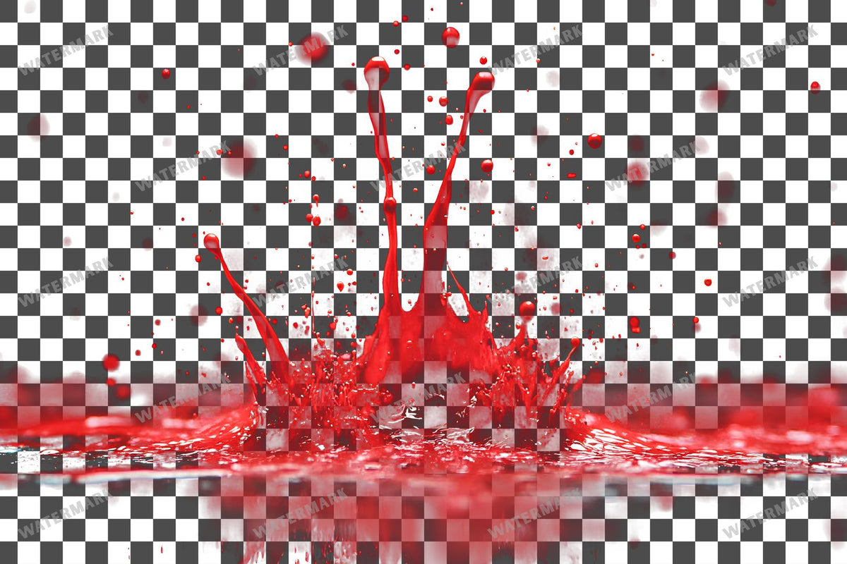 Deep Red Ink Drop Diffusing Transparent Overlay Pngs
