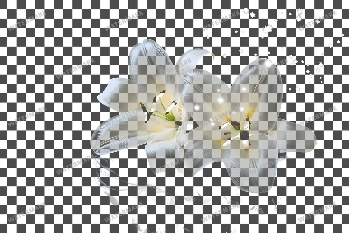 Easter Lilies Transparent Overlay Pngs