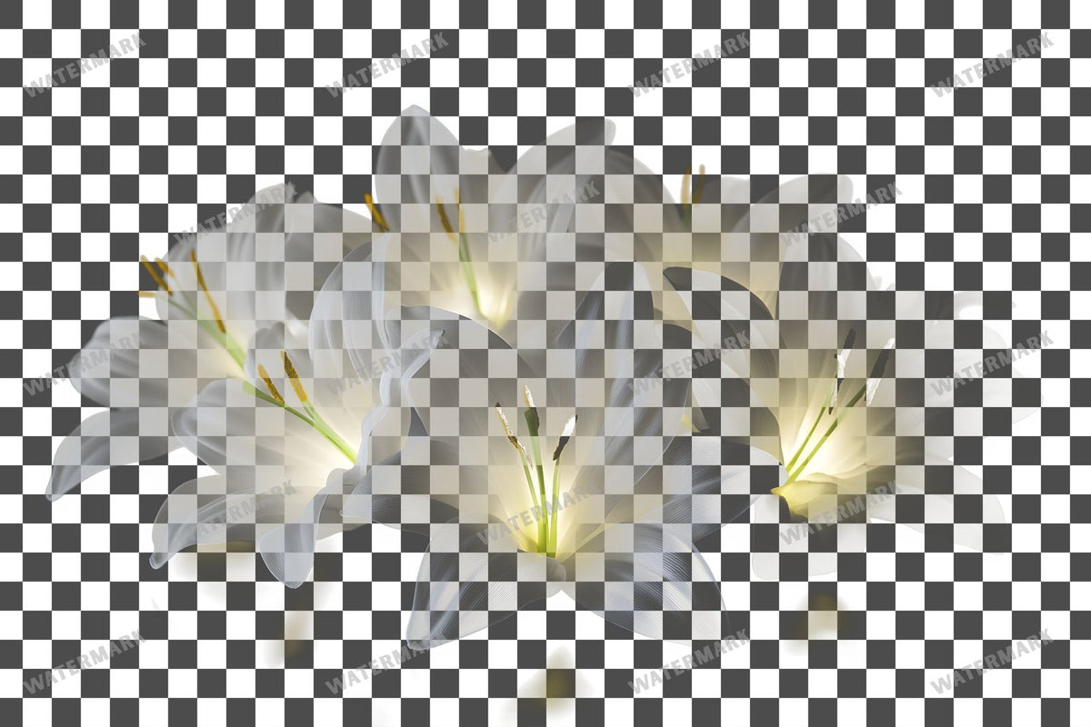 Easter Lilies Transparent Overlay Pngs