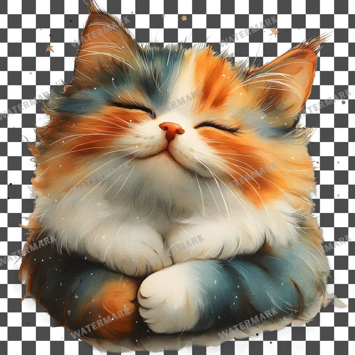 Faded Celestial Cat Clipart Pngs