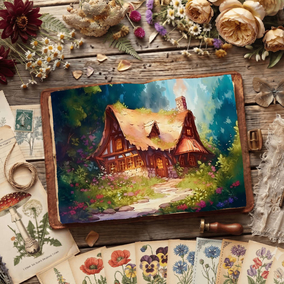 Fairy Cottage Digital Papers