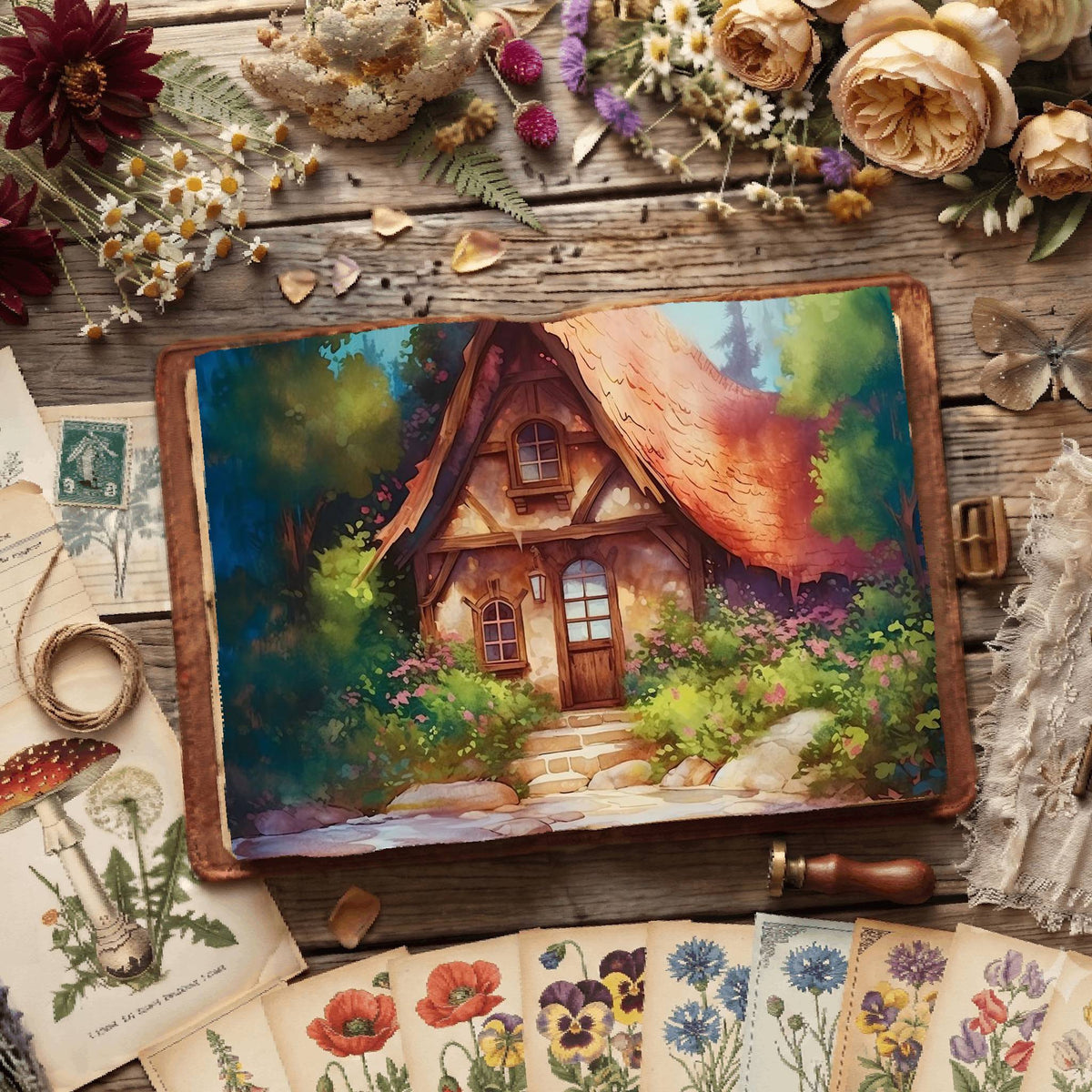 Fairy Cottage Digital Papers