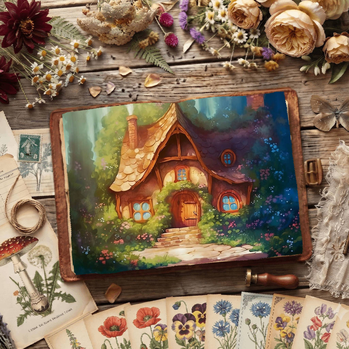 Fairy Cottage Digital Papers