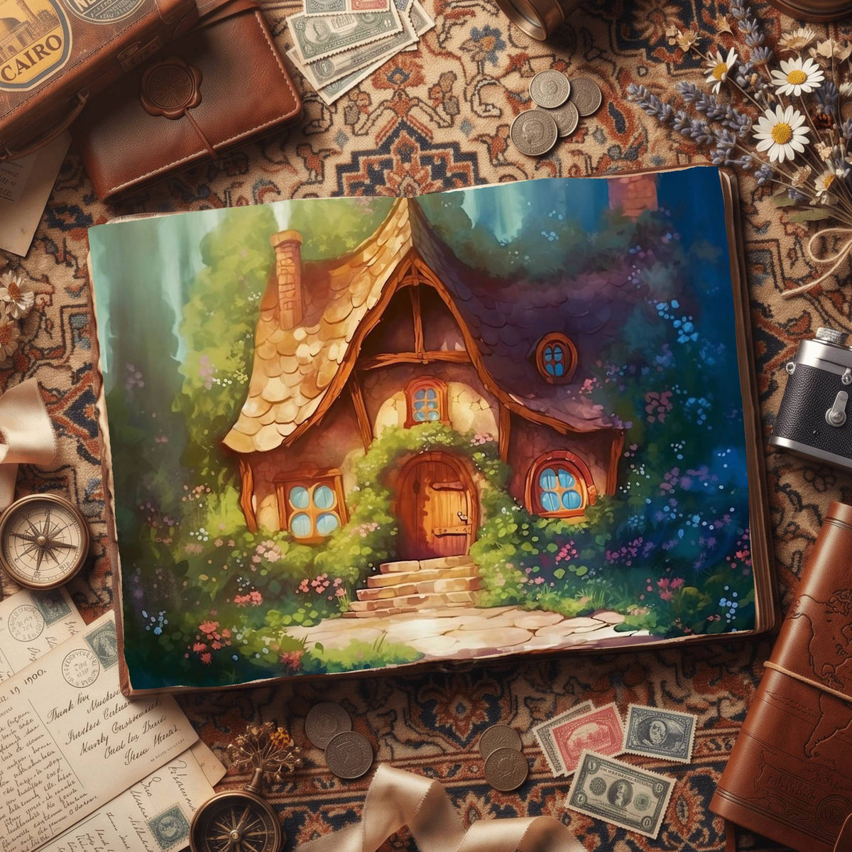 Fairy Cottages Digital Papers