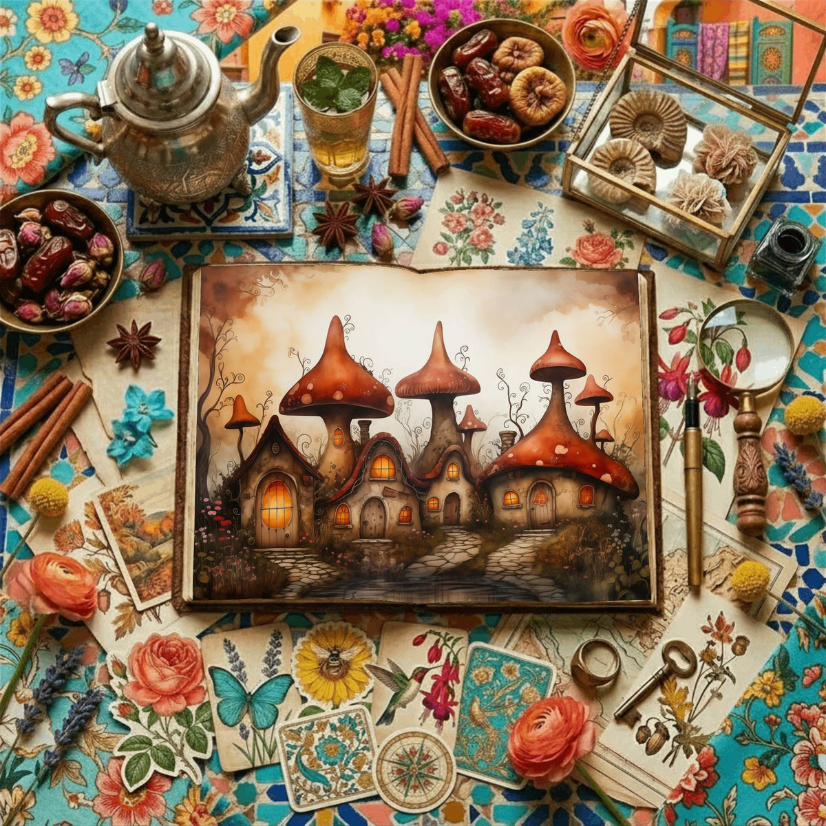 Fairy Houses Digital Papers