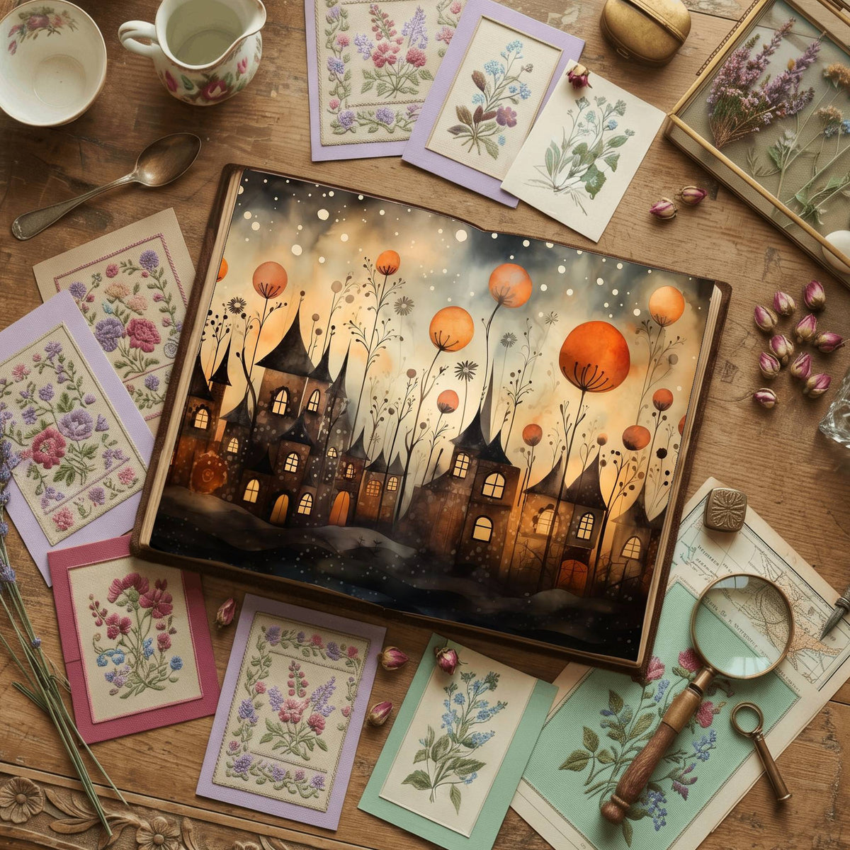 Fairy Village Digital Papers
