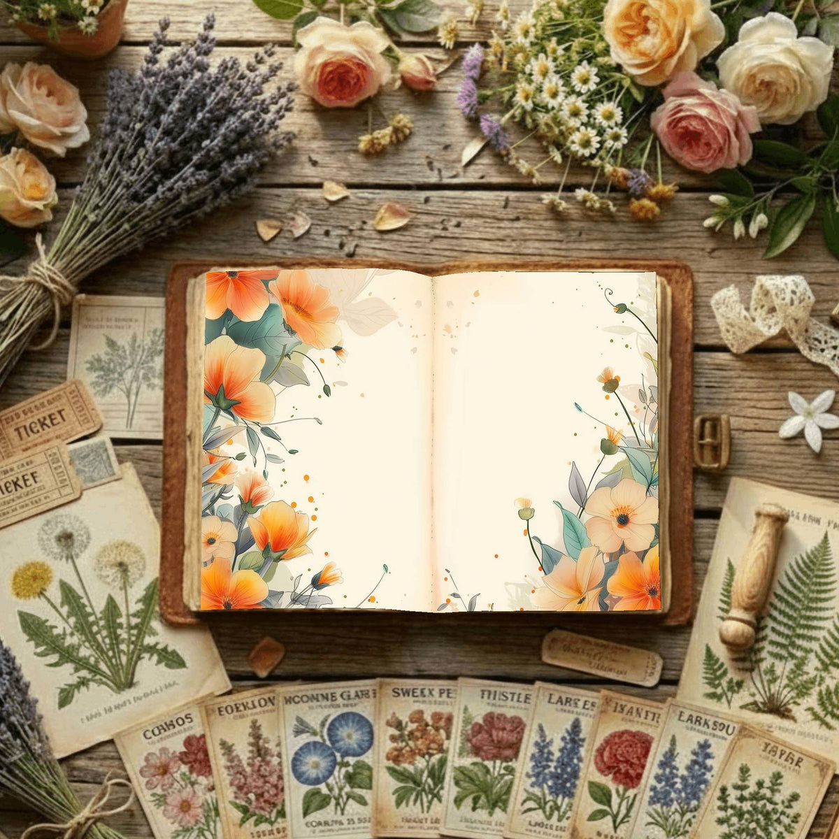 Floral Digital Papers