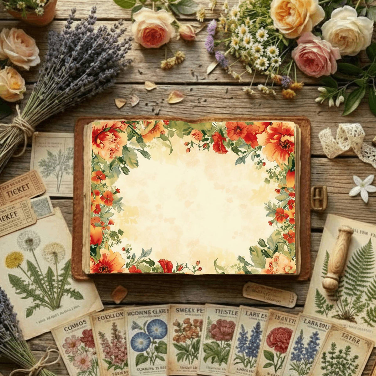Floral Digital Papers