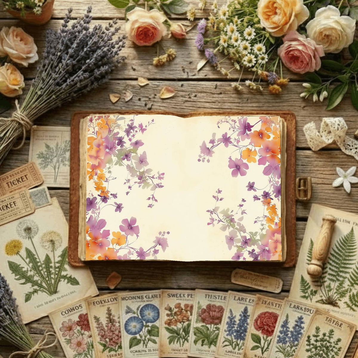 Floral Digital Papers