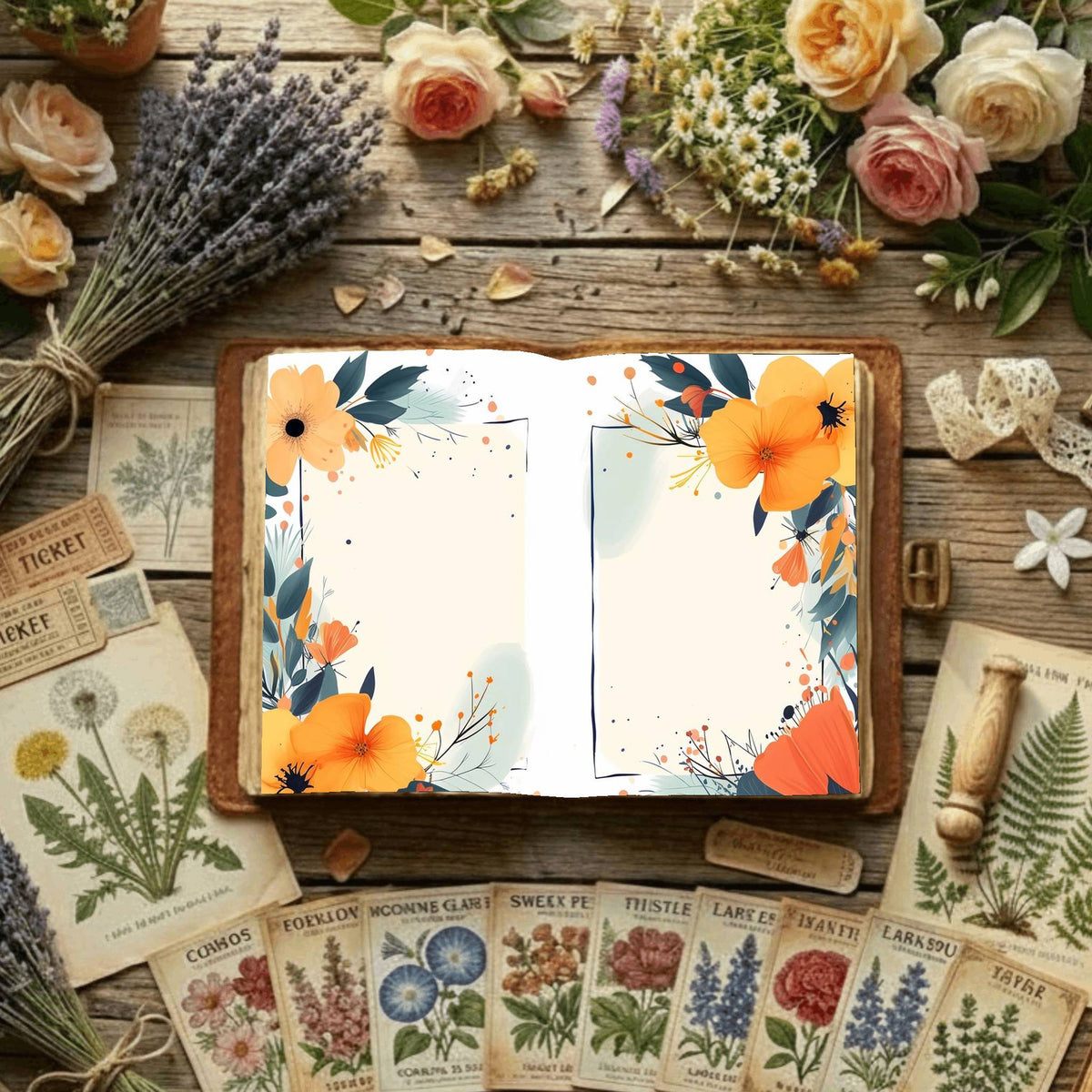 Floral Digital Papers