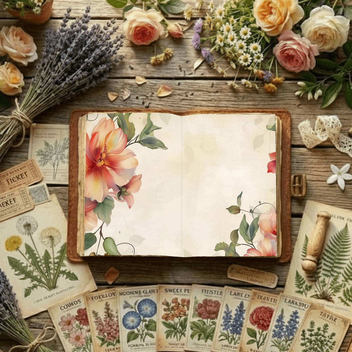 Floral Digital Papers