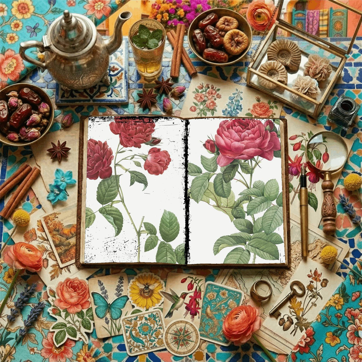 Floral Illustrations Digital Papers