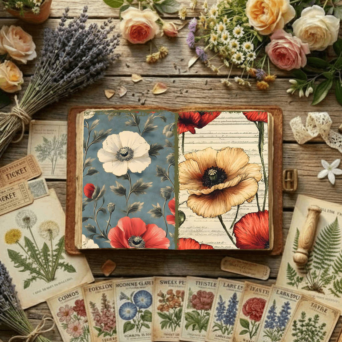 Floral Digital Papers