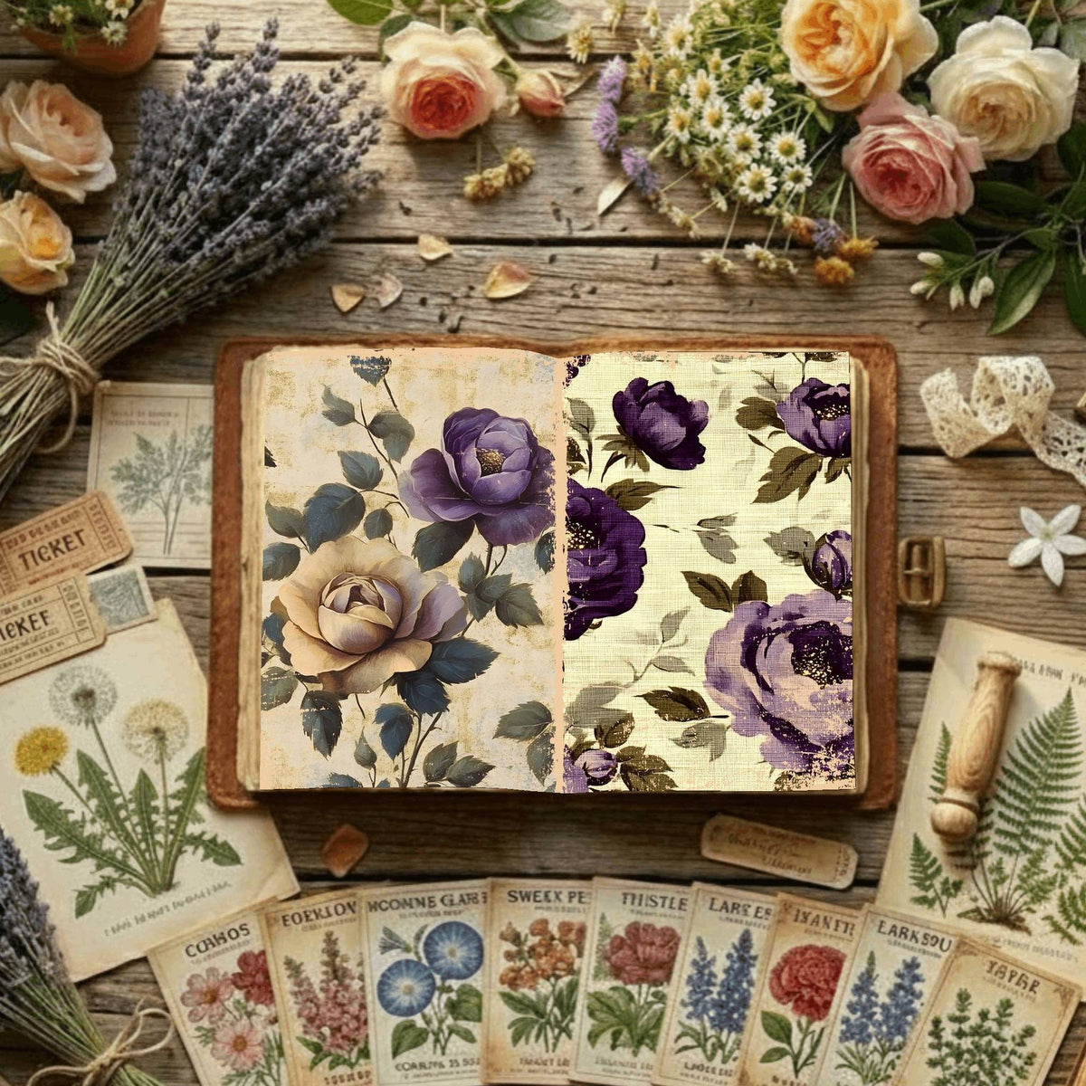 Floral Digital Papers